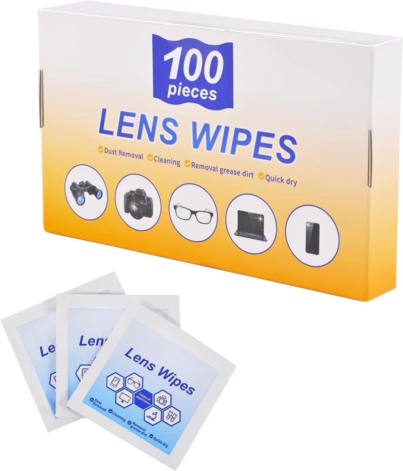xflyxin Lens Wipes for Eyeglasses,Eyeglass erasers are Packed Separately，Glasses Cleaner for Cleaning Glasses, Camera Lenses, Sunglasses, Mobile Phone Screens, Goggles, etc. (100 Pieces) - Image 1